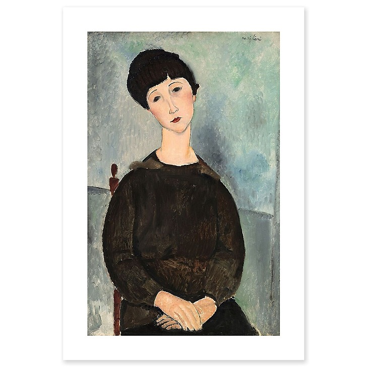 La Chevelure noire, dit aussi Jeune fille brune assise (affiches d'art)