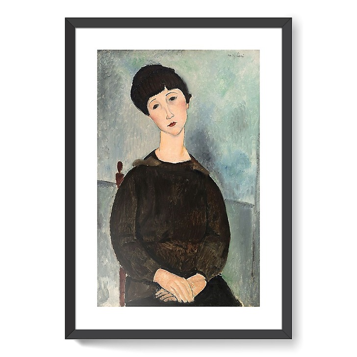 La Chevelure noire, dit aussi Jeune fille brune assise (affiches d'art encadrées)
