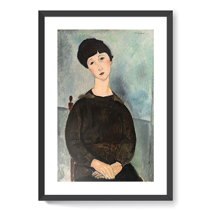 La Chevelure noire, dit aussi Jeune fille brune assise (affiches d'art encadrées)