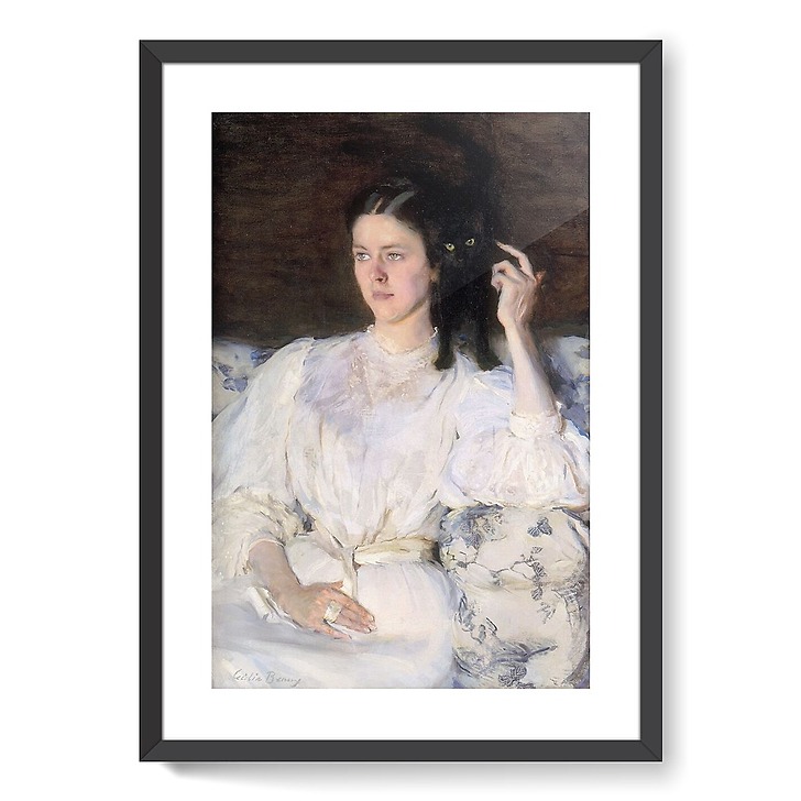 Sita et Sarita ou jeune fille au chat (affiches d'art encadrées)