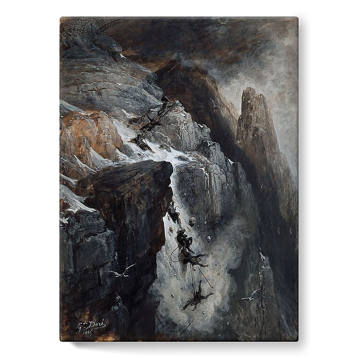 Catastrophe au Mont-Cervin ; la chute (stretched canvas)