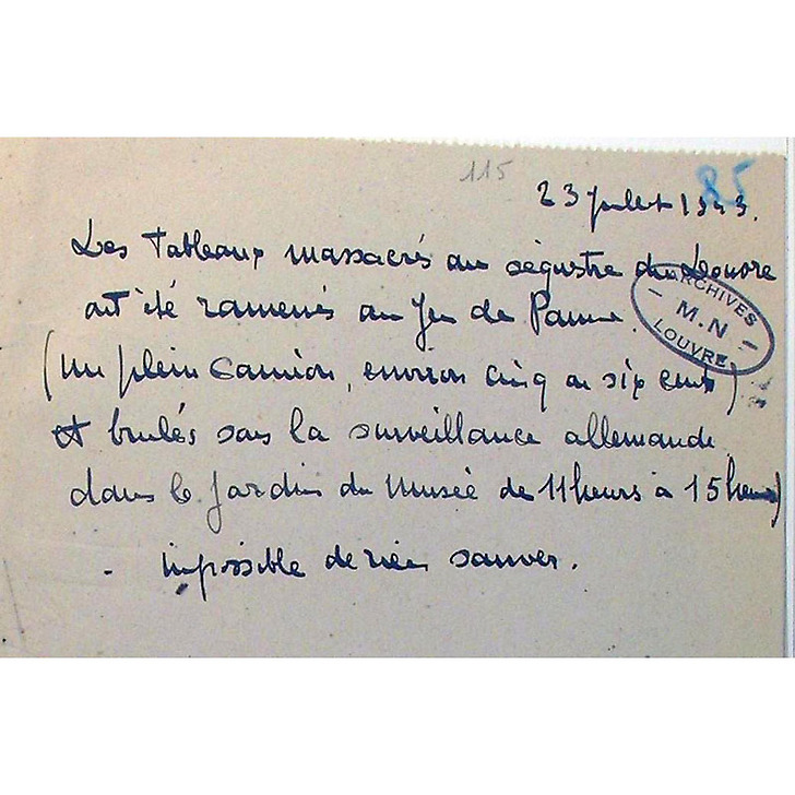 Rose Valland Le Front de l'art - Défense des collections françaises 1939-1945