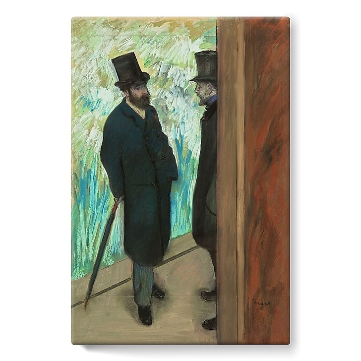 Ludovic Halevy & Albert Boulanger-Cave behind the scenes of the opera (stretched canvas)