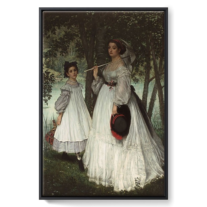 Les deux soeurs ; dit aussi Portraits dans un parc (toiles encadrées)
