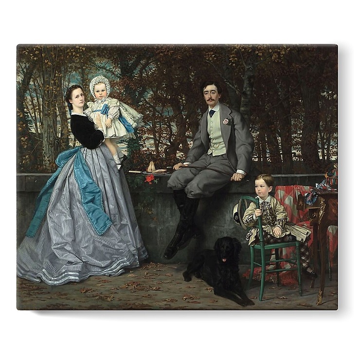 Portrait of the Marquis and Marchioness of Miramon and their children (stretched canvas)