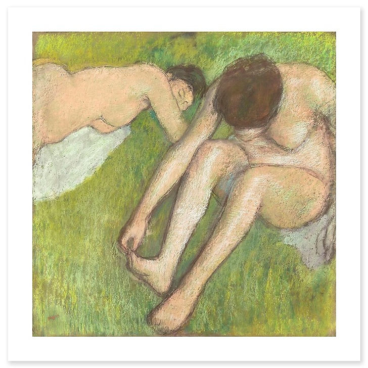Deux baigneuses sur l'herbe (toiles sans cadre)