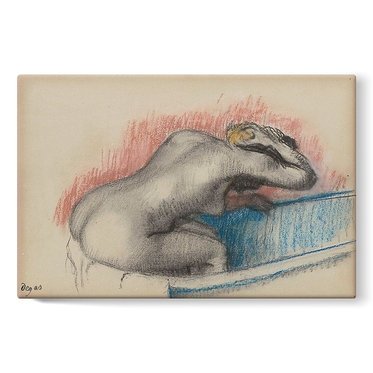Femme se lavant dans sa baignoire (toiles sur châssis)