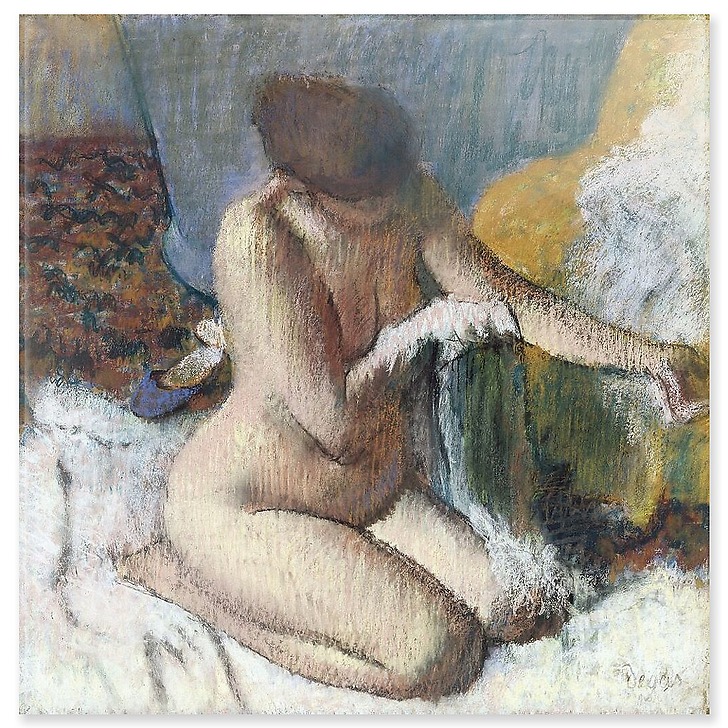 The exit from the bath or Woman wiping her left arm (acrylic panels)