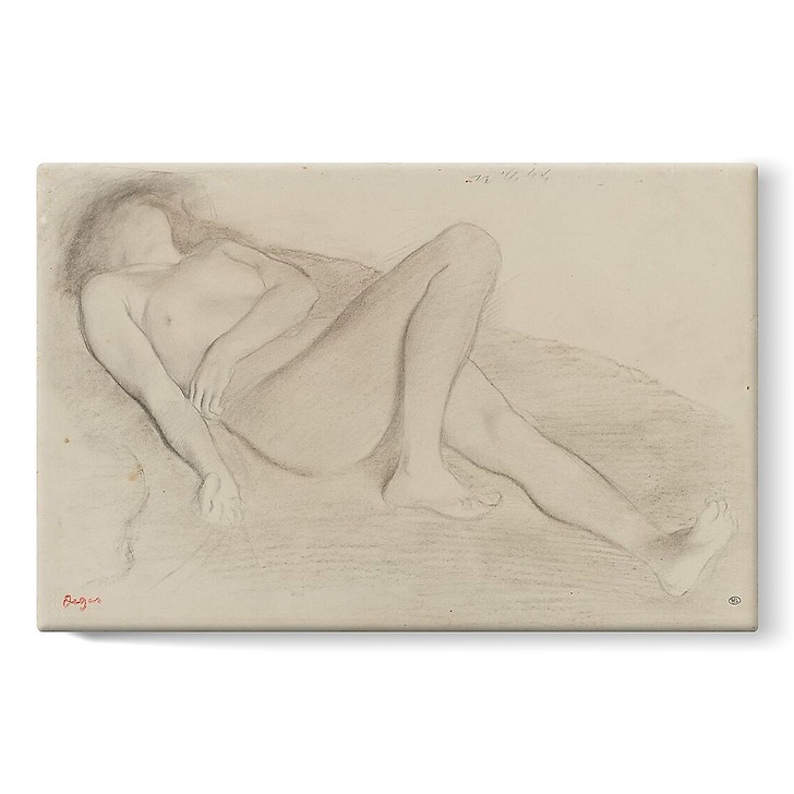 Naked woman, lying on her back (stretched canvas)