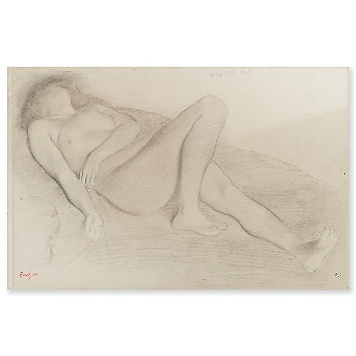 Naked woman, lying on her back (acrylic panels)