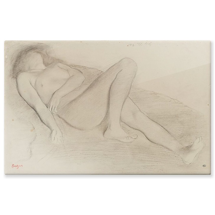 Femme nue, étendue sur le dos (panneaux aluminium)