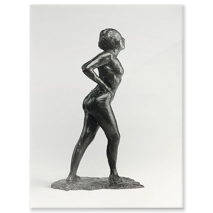 Dressed Dancer at Rest, Hands Behind Her Back, Right Leg Forward (aluminium panels)