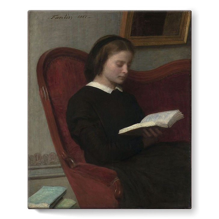 La liseuse : Marie Fantin Latour, soeur de l'artiste (toiles sur châssis)