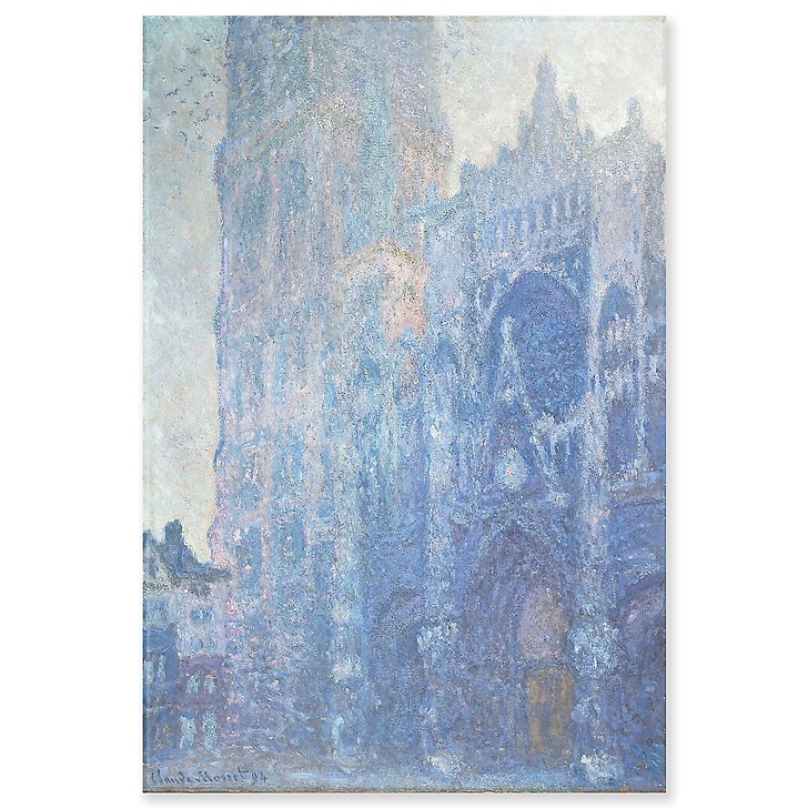 Cathédrale de Rouen. Le portail et la tour Saint-Romain, effet du matin, harmonie blanche (panneaux acryliques)