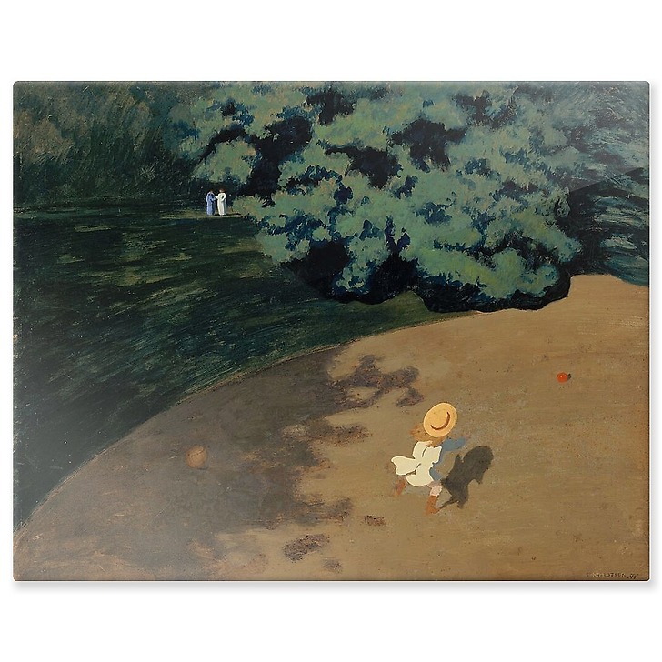 The Ball (Corner of the Park Child Playing With Ball) (aluminium panels)