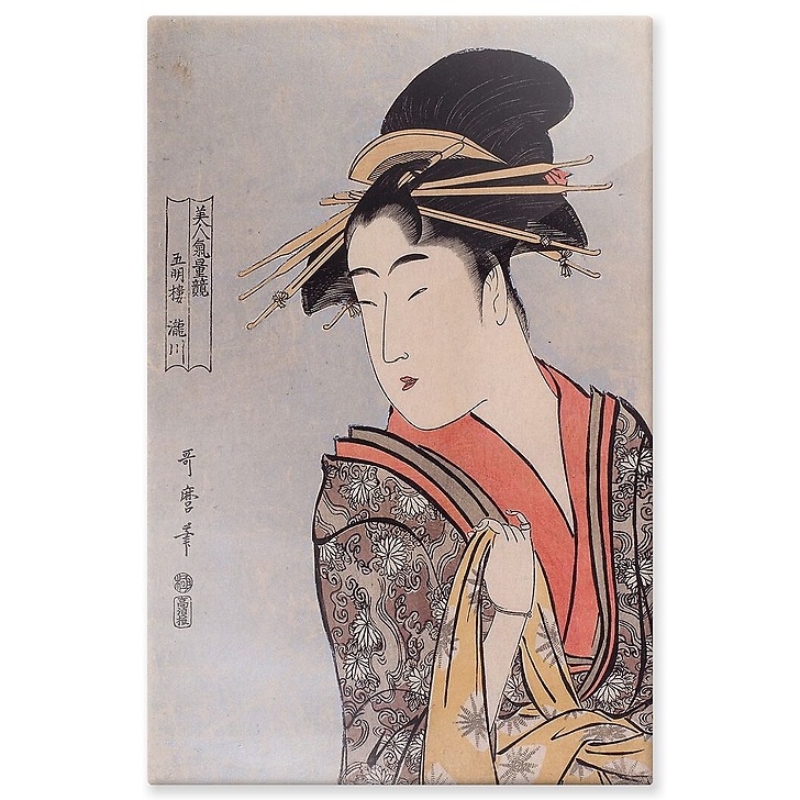 The courtesan Takigawa of Gomeirô (aluminium panels)