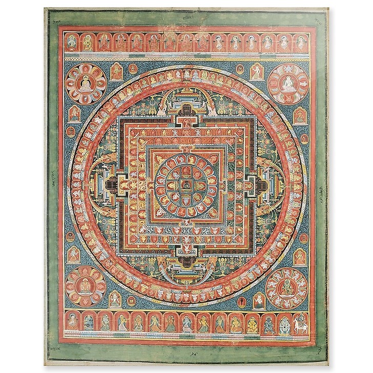 Mandala of Vairocana, under its Sarvavid aspect (acrylic panels)