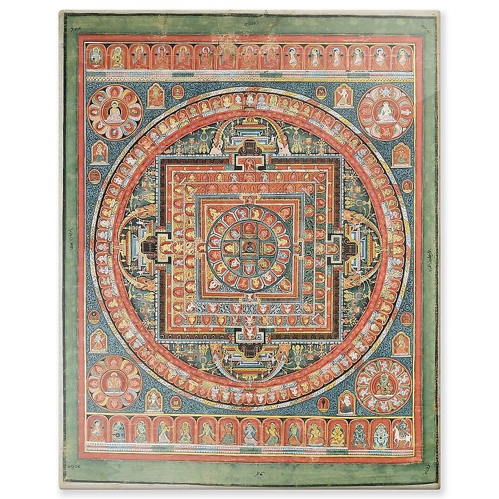 Mandala of Vairocana, under its Sarvavid aspect (aluminium panels)