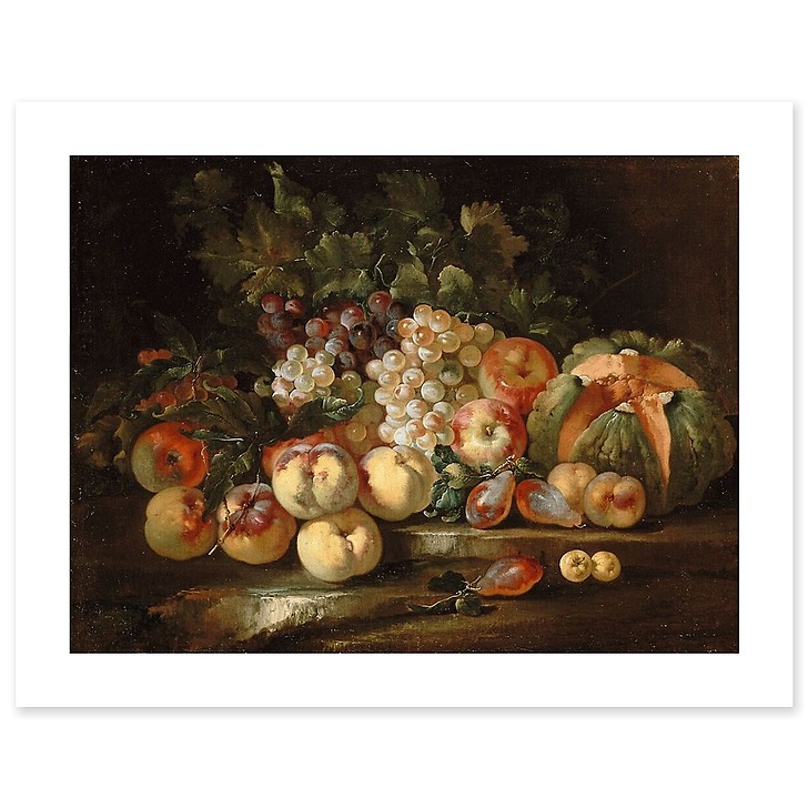 Still life with grapes and apples (art prints)