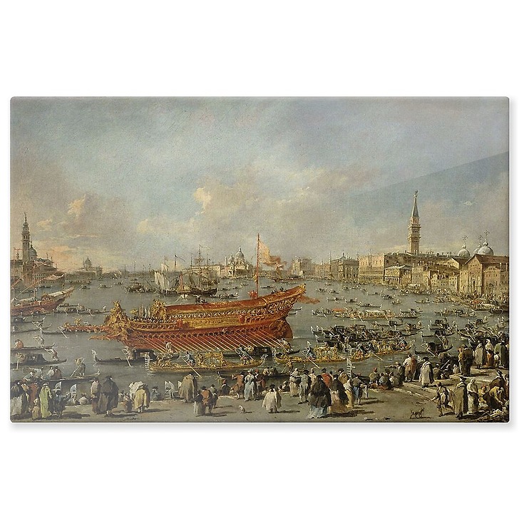 Départ du Bucentaure vers le Lido de Venise, le jour de l'Ascension (panneaux aluminium)