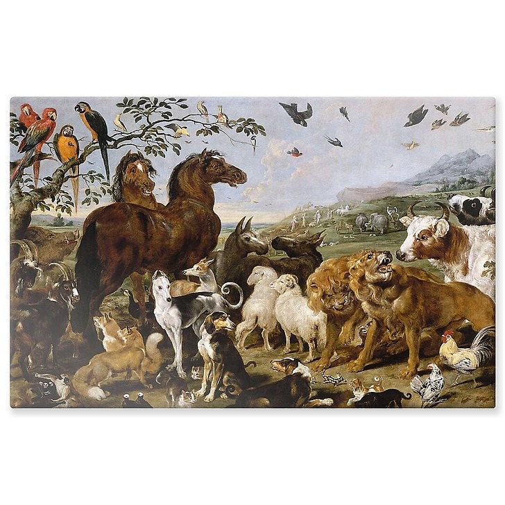Entrée des animaux dans l'Arche de Noé (panneaux aluminium)
