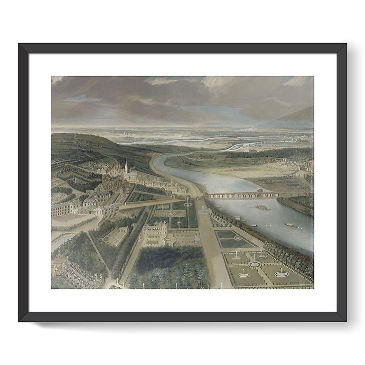 View of the castle, low gardens and the town of Saint-Cloud (framed art prints)