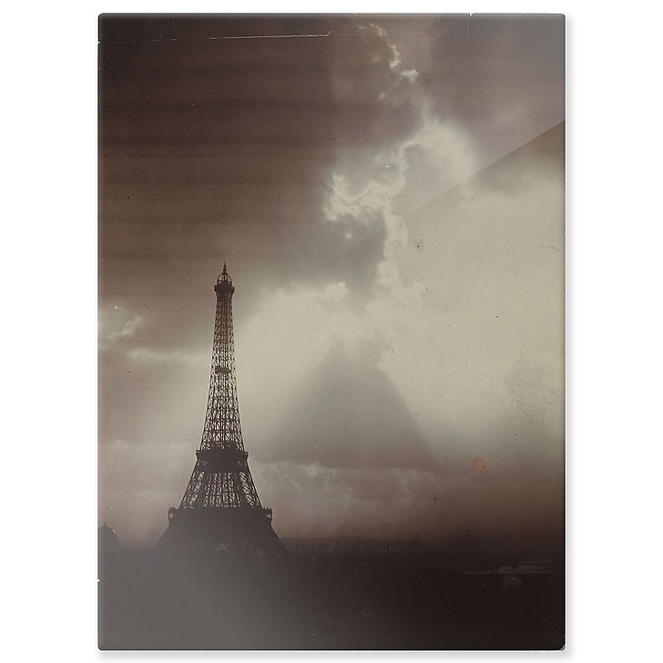The Eiffel Tower in the setting sun (aluminium panels)