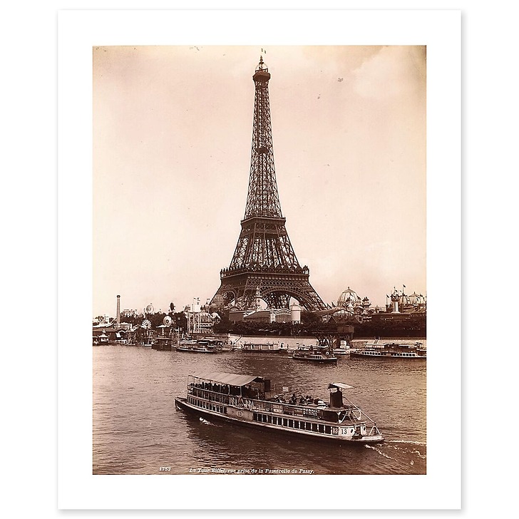 1753, vue principale de la passerelle de Passy (affiches d'art)