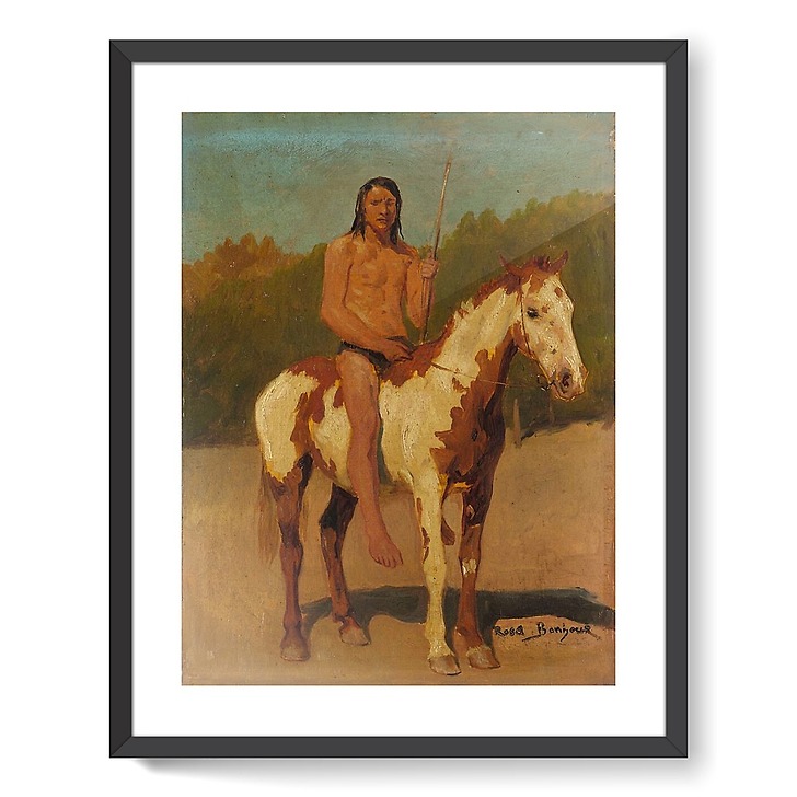 Peau-Rouge à cheval (affiches d'art encadrées)