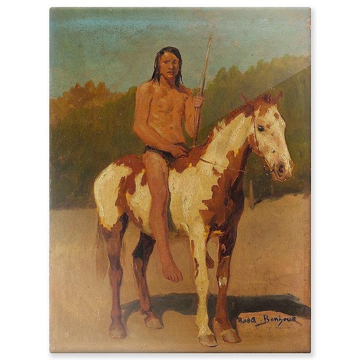 Red skin on horseback (aluminium panels)