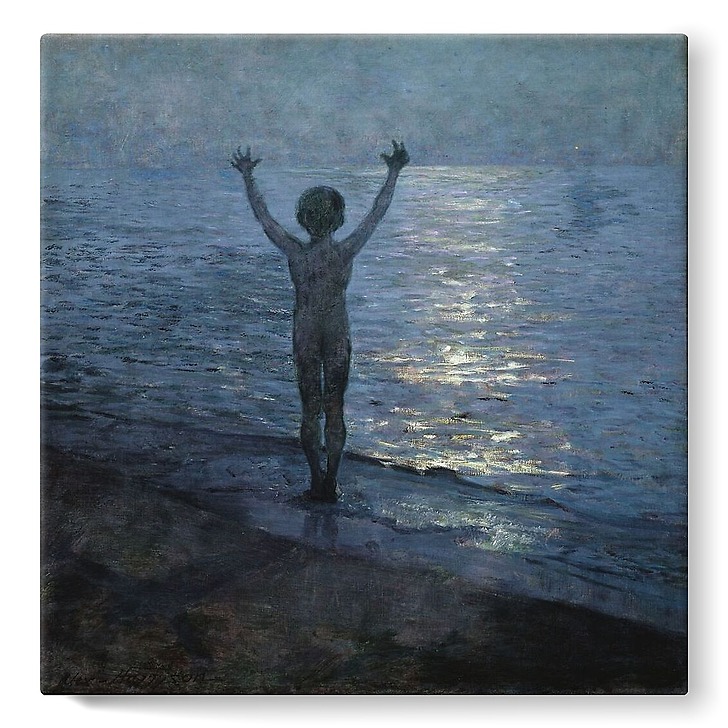 Child by the Sea (stretched canvas)
