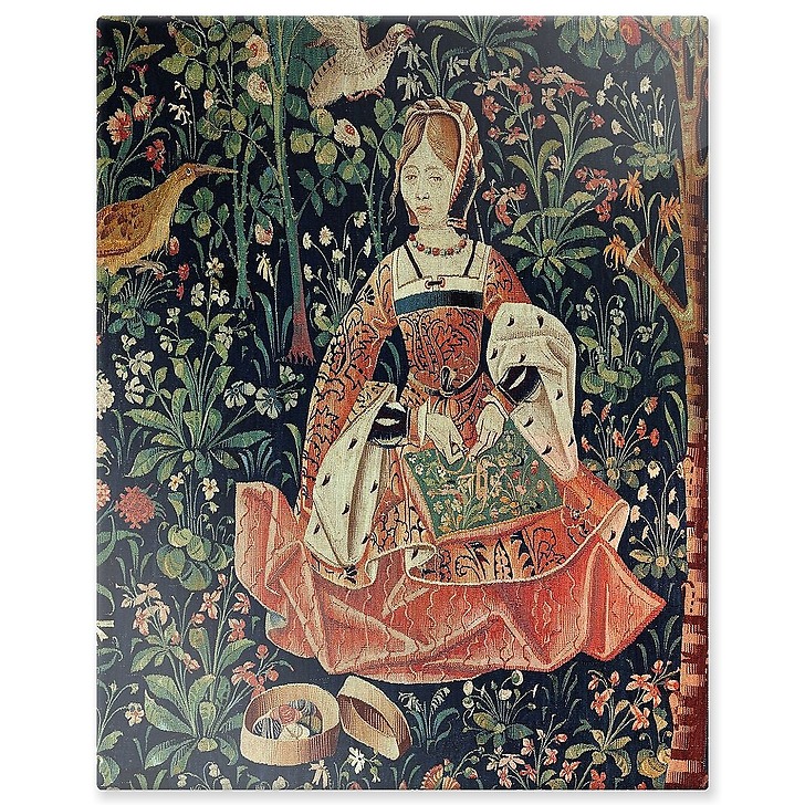 La tenture de la Vie Seigneuriale : La Broderie II/II (panneaux aluminium)