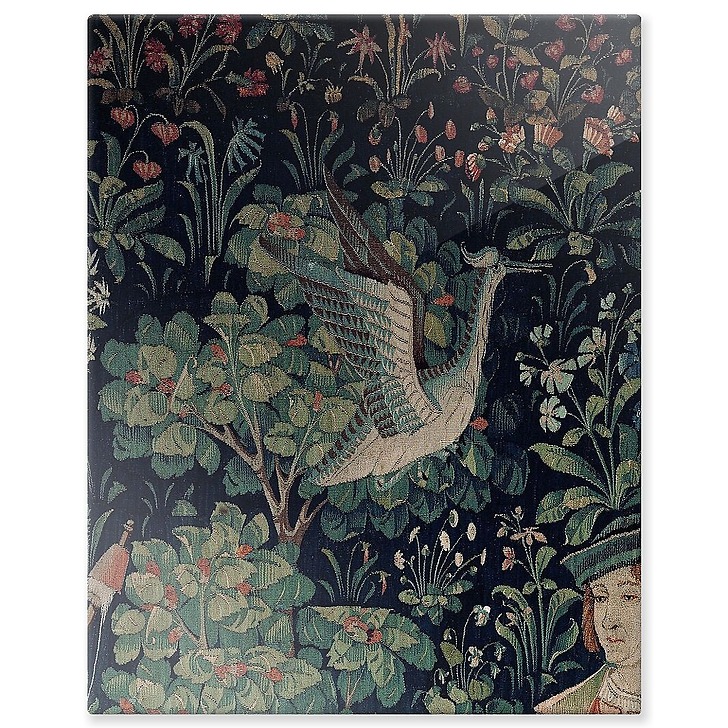 La tenture de la Vie Seigneuriale : La Lecture (panneaux aluminium)