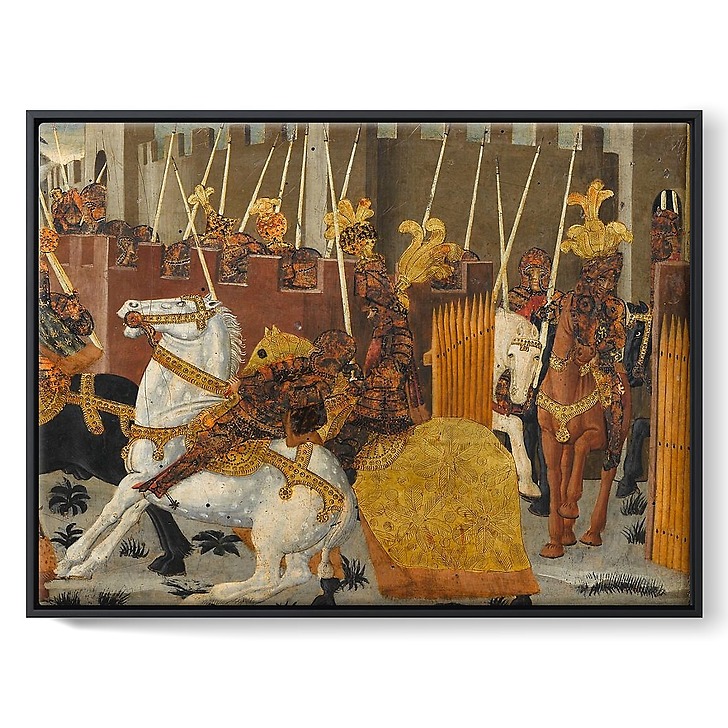 Panneau de cassone : combat de cavalerie sous les murs de Troie II/II (toiles encadrées)