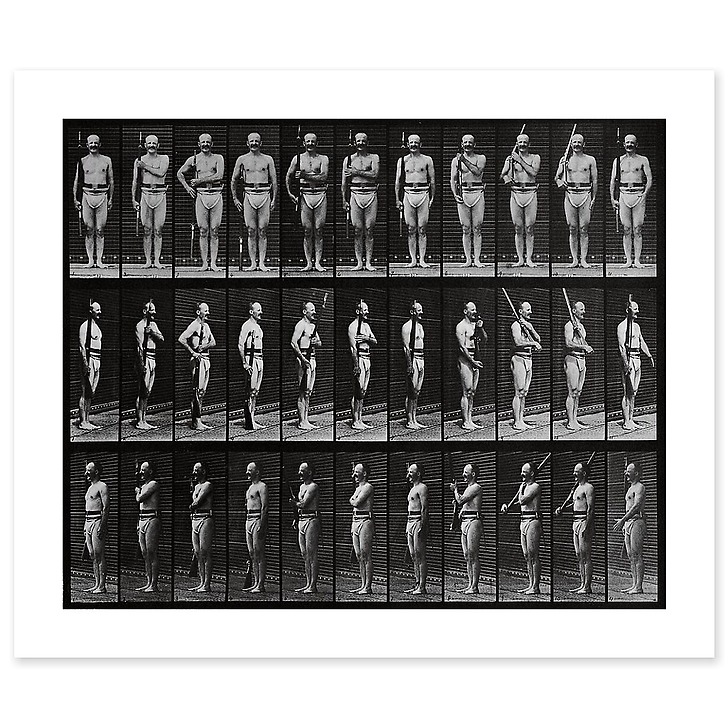 Animal Locomotion : homme au fusil (toiles sans cadre)