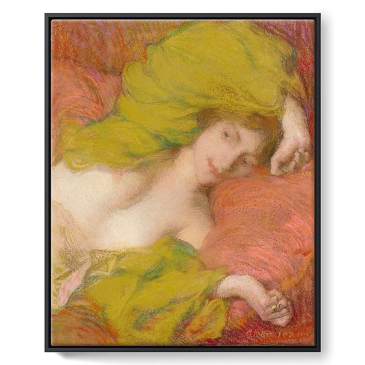 Farniente ou Etude de femme drapée les mains levées (toiles encadrées)