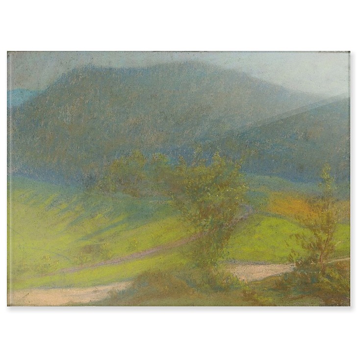 Paysage de montagne avec arbres au premier plan (panneaux acryliques)