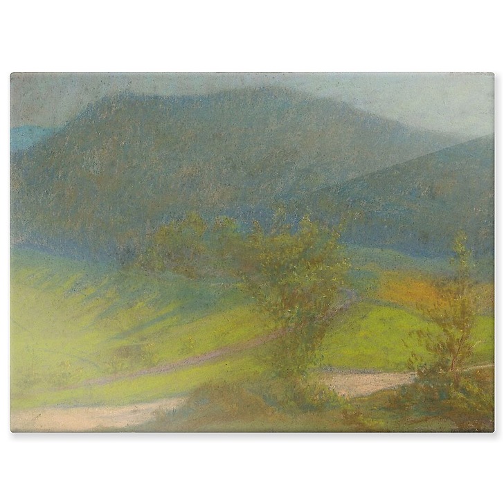 Mountain landscape with trees in the foreground (aluminium panels)