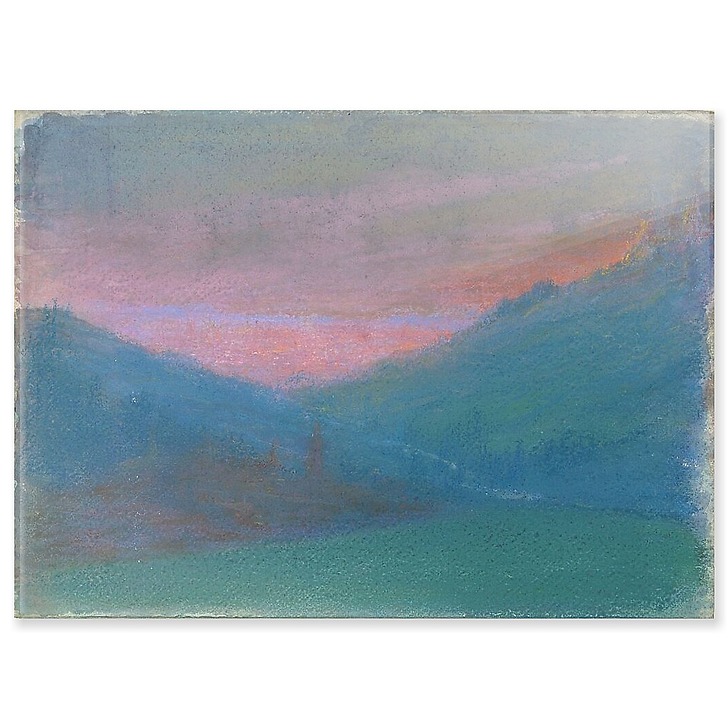 Mountain landscape at sunset (acrylic panels)