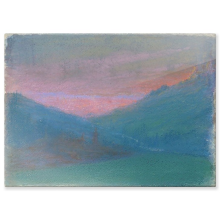 Mountain landscape at sunset (aluminium panels)