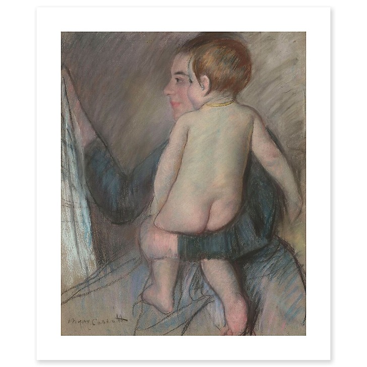 Young woman with a naked child orAt the window (art prints)