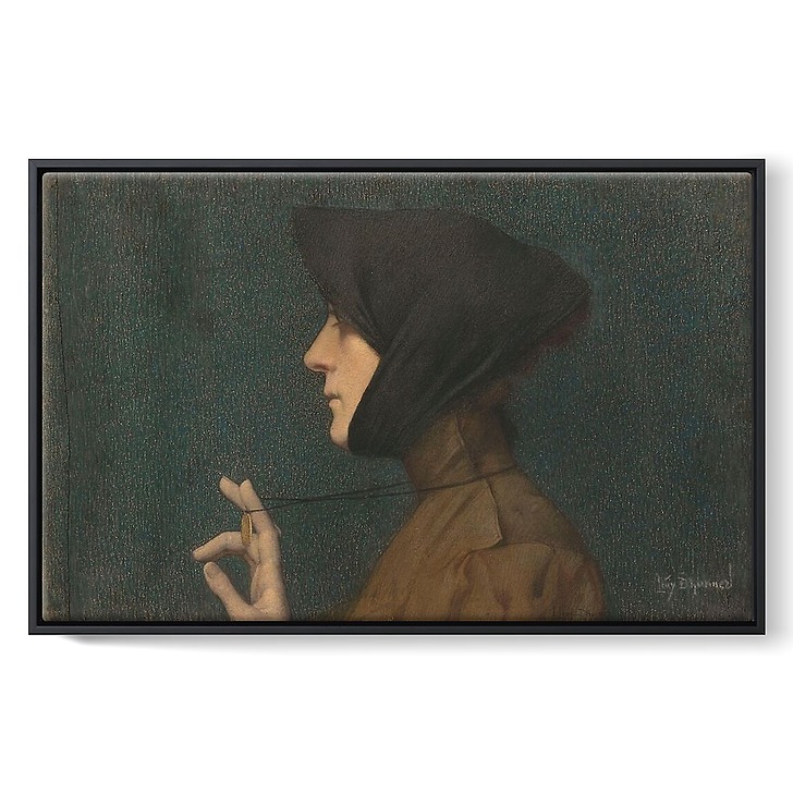 Woman with a Medallion (Mystery) (framed canvas)