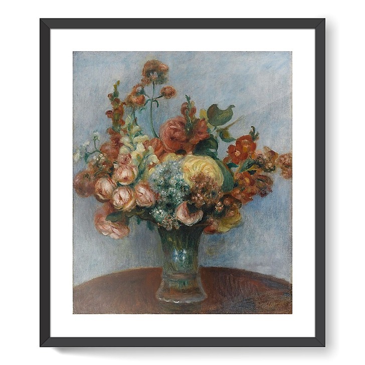Fleurs dans un vase (affiches d'art encadrées)