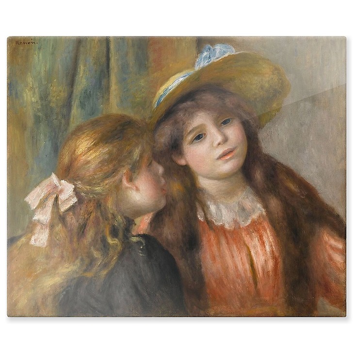 Portrait of two young girls (aluminium panels)