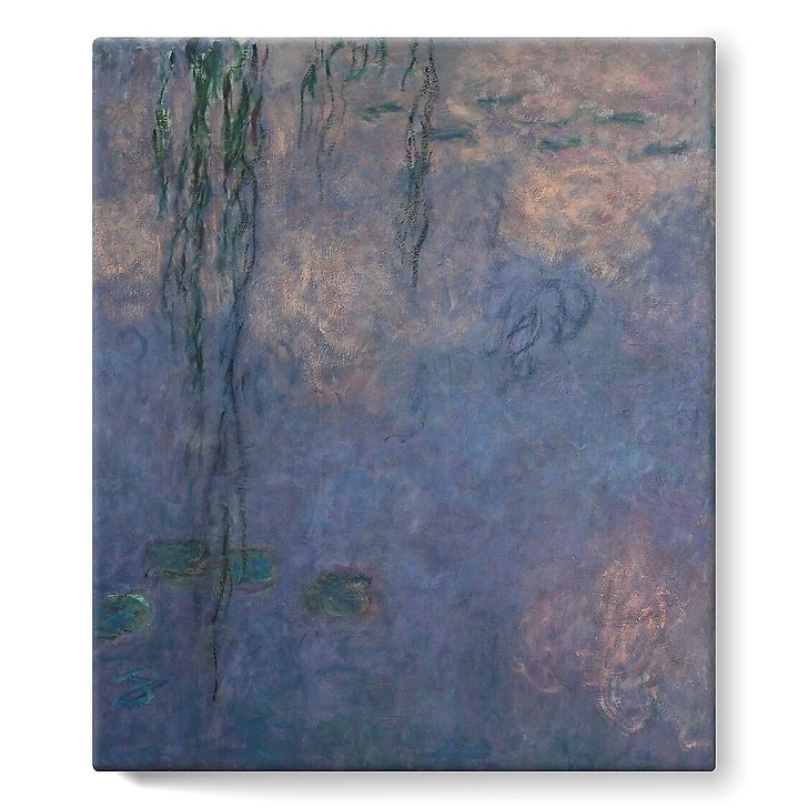 The Water Lilies: Morning with Willows (stretched canvas)