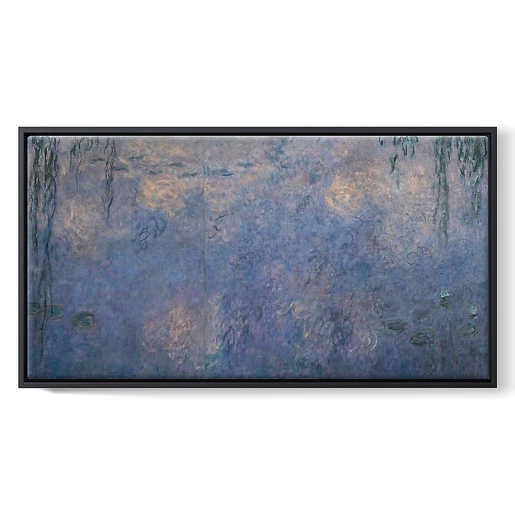 The Water Lilies: Morning with Willows (framed canvas)