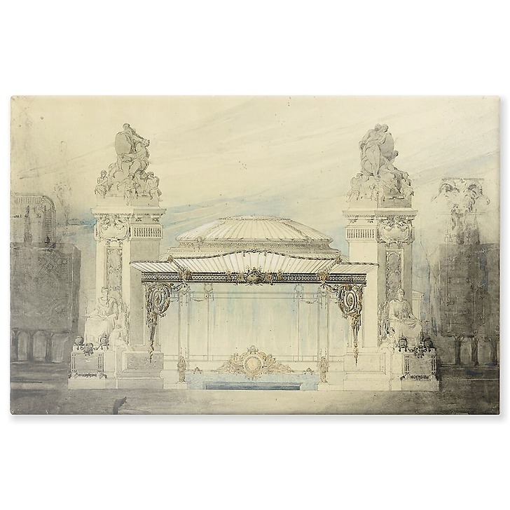 La Sortie d'un chemin de fer métropolitain (panneaux aluminium)