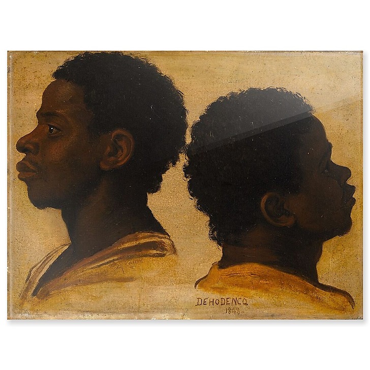 Deux têtes de jeunes noirs (panneaux acryliques)