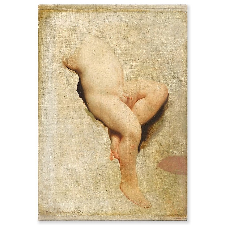 Study of a naked child (aluminium panels)