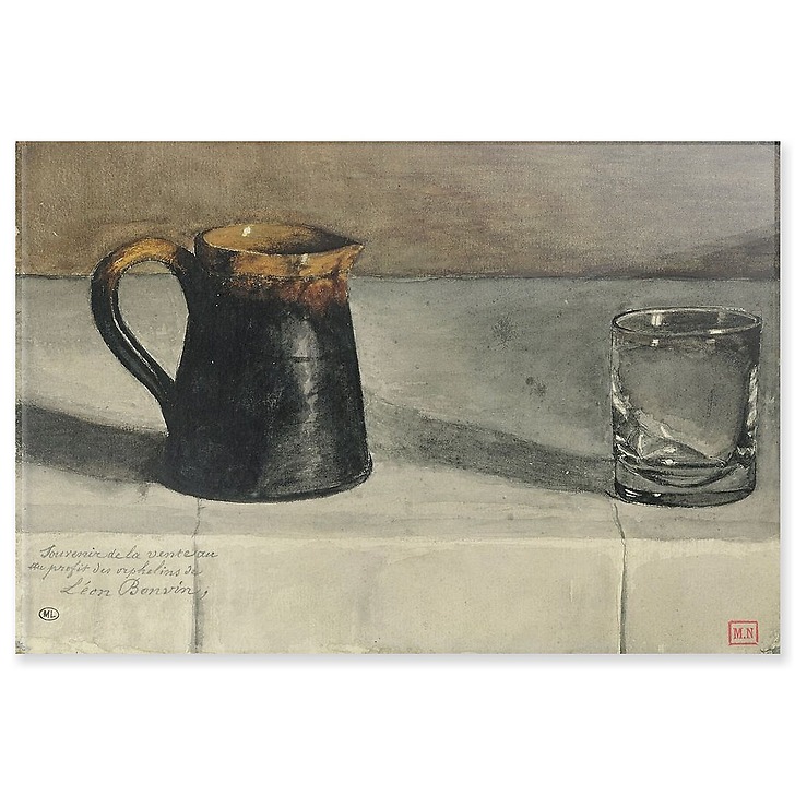 Still life: jug and glass on a table (acrylic panels)